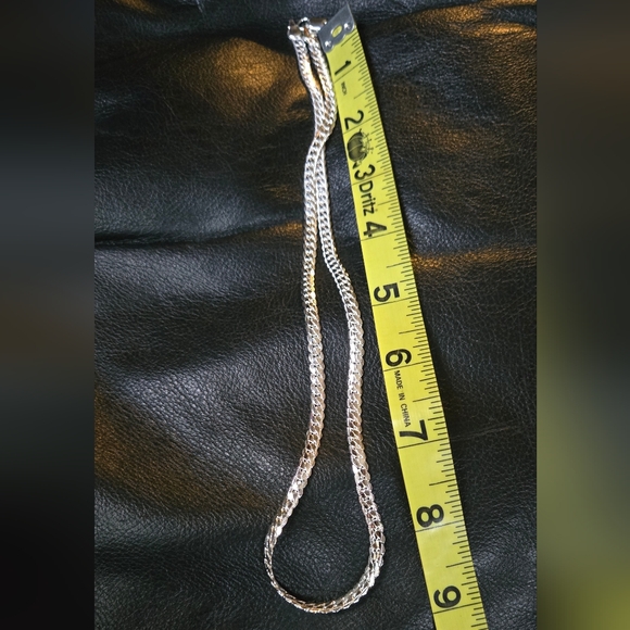 Sterling 925 silver mens "S" etched necklace & bracelet set NEW 20" x 20cm 8" - Picture 8 of 9